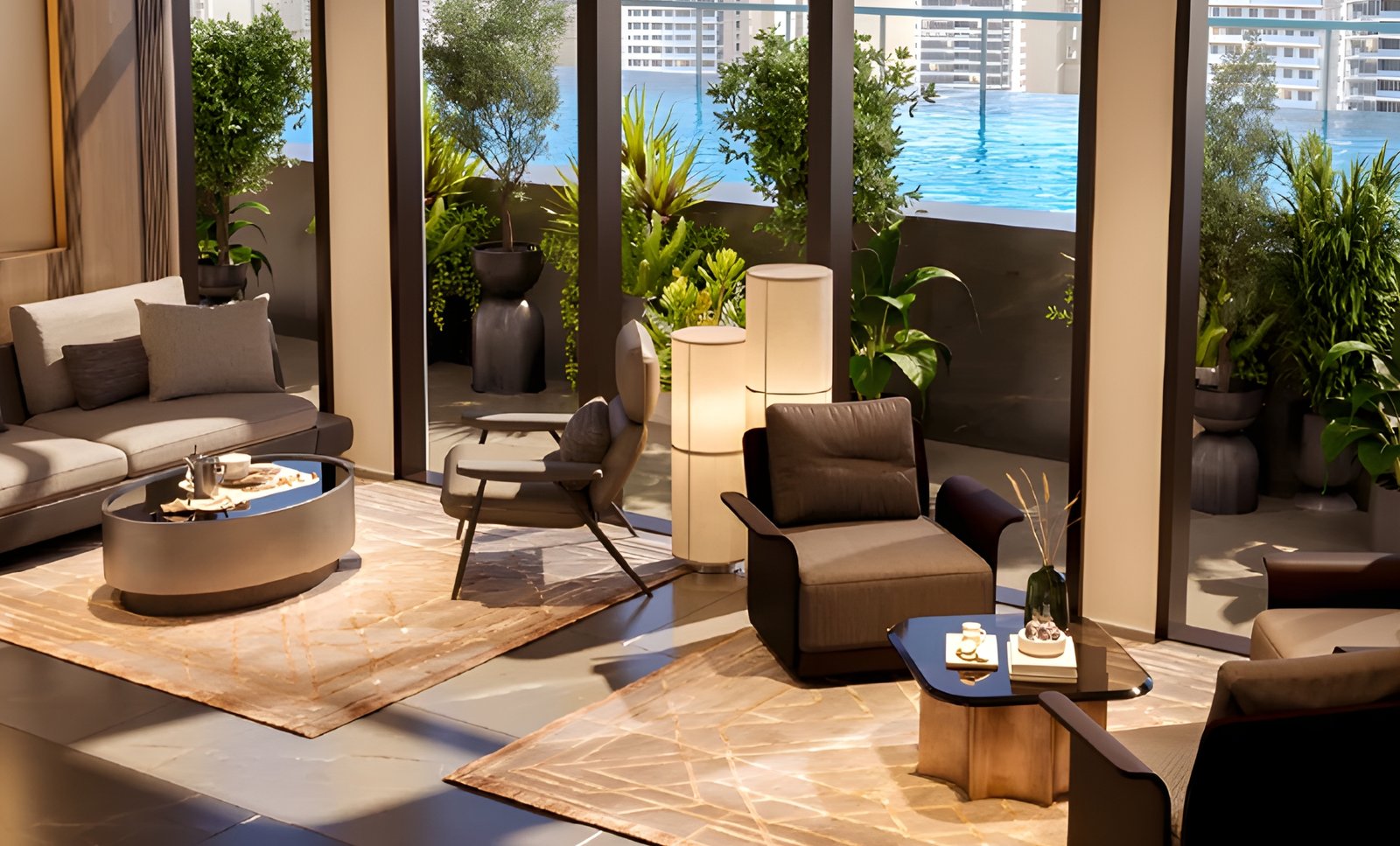 Sobha Rivana luxury high-rise apartments exterior view